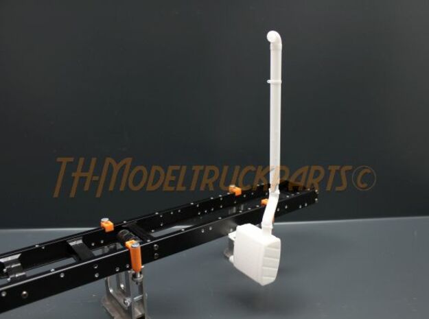 THM 00.2205 Exhaust vertical pipe Tamiya MAN in White Processed Versatile Plastic
