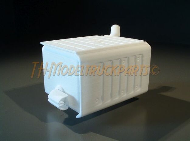 THM 00.3201 Exhaust + outlet Tamiya Actros in White Processed Versatile Plastic