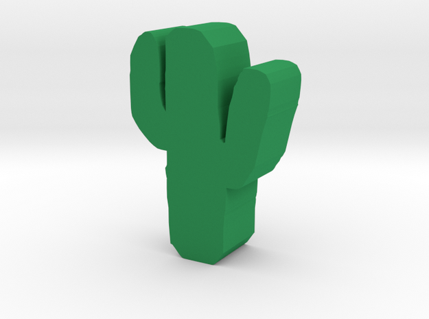 Cute Cactus in Green Processed Versatile Plastic