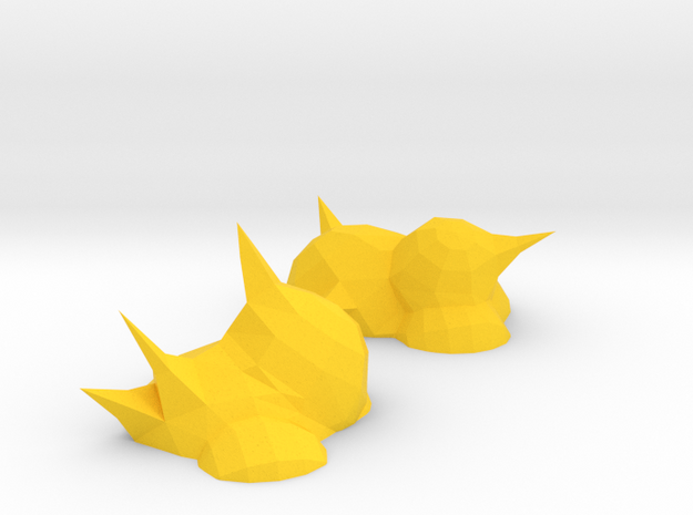 ! - 3D Explosion Tokens in Yellow Processed Versatile Plastic