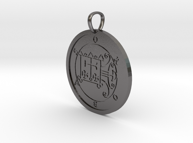 Orobas Medallion in Polished Nickel Steel