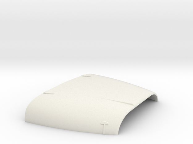Tamiya Wrangler YJ to CJ7 Conversion: Bonnet in White Natural Versatile Plastic