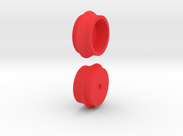 Steam Combine Rear Wheels in Red Processed Versatile Plastic