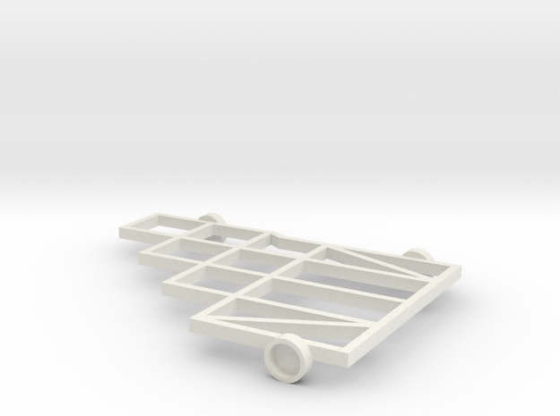 1/64 (s scale) 8 Platform Plow Mainframe in White Natural Versatile Plastic