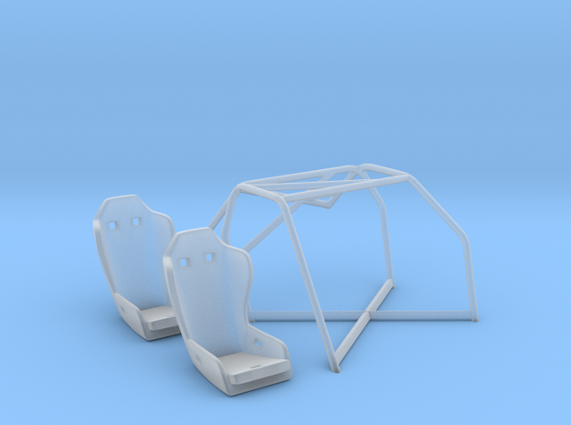 03-C3-88 1988 Corvette Challenge roll cage/seats in Smooth Fine Detail Plastic