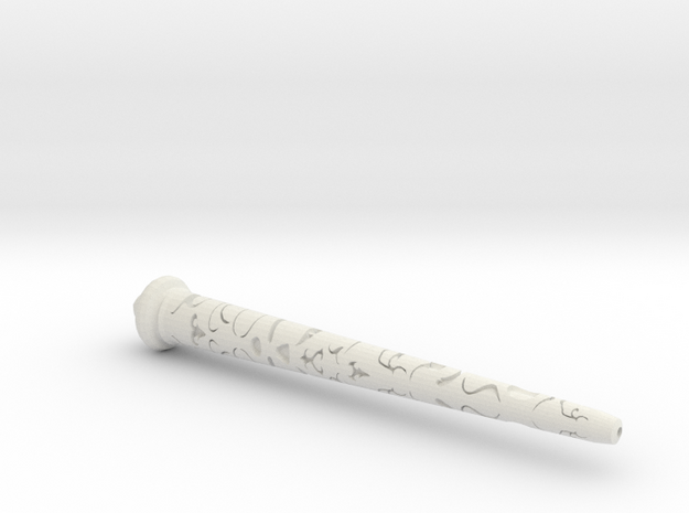 Hollow Wand  in White Natural Versatile Plastic