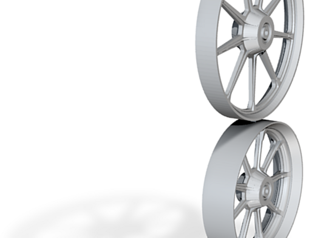 HD_Iron wheels 9B front - rear - 1/9 in Tan Fine Detail Plastic