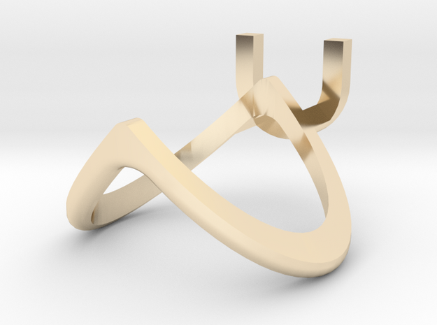 Chillida Engagement Ring in 14k Gold Plated Brass: Medium