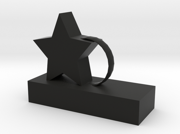 Star/Ring Stature in Black Natural Versatile Plastic