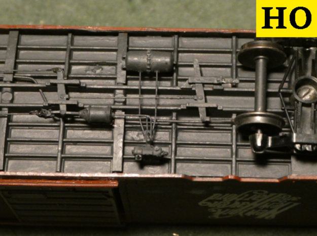 HO AB Brake System Kit WITH Regulator in Tan Fine Detail Plastic: Small