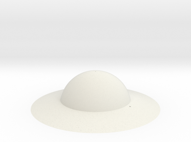 WW1 Doughboy Helmet in White Natural Versatile Plastic