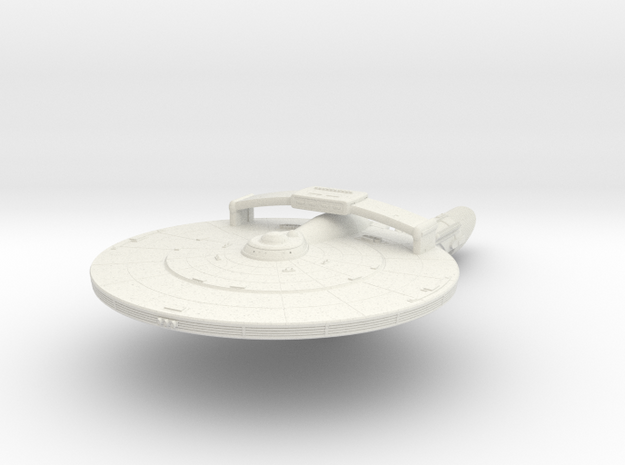 Axanar Geronimo Class Destroyer 5" long in White Natural Versatile Plastic