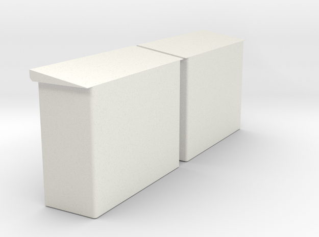 2 x Schaltkasten (Unterstand) mit 11 x Schaltkaste in White Natural Versatile Plastic