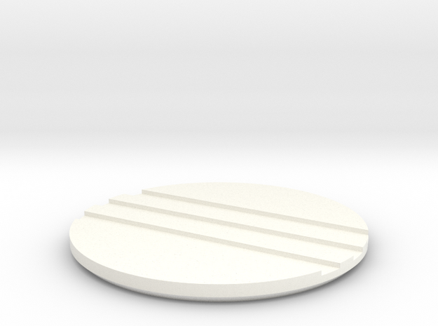 DISC-WHITE ICE 2-BALL-F7 WITH 3 STRIPES in White Processed Versatile Plastic