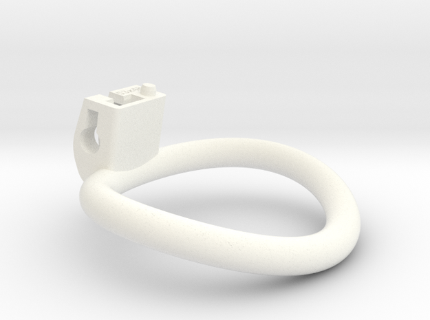 Cherry Keeper Ring - 53x48mm Wide Oval (~50.5mm) in White Processed Versatile Plastic