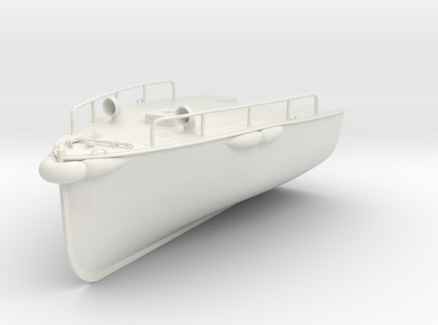 1/35 IJN Hull 1 for Motor Boat Cutter 11m 60hp in White Natural Versatile Plastic