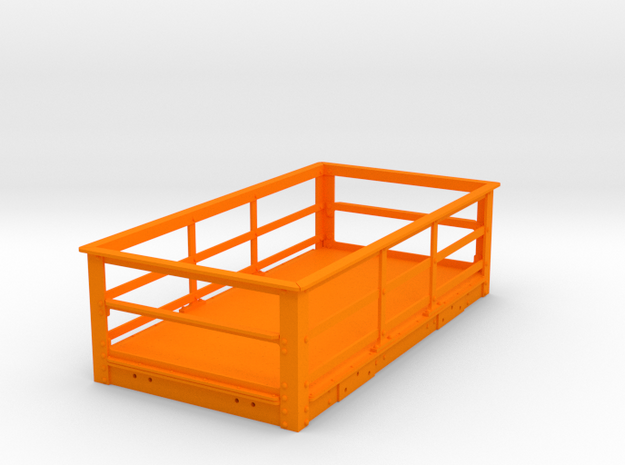 FRB11 Festiniog 2Ton Slate Wagon, Rail Spine (SM32 in Orange Processed Versatile Plastic