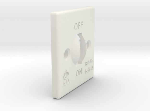 08.01.02.03.01.03 Switch Cover (3) in White Natural Versatile Plastic