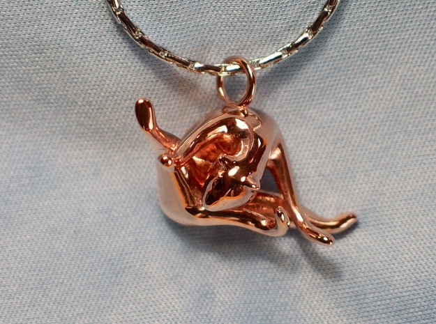 cat_007 in 14k Rose Gold Plated Brass