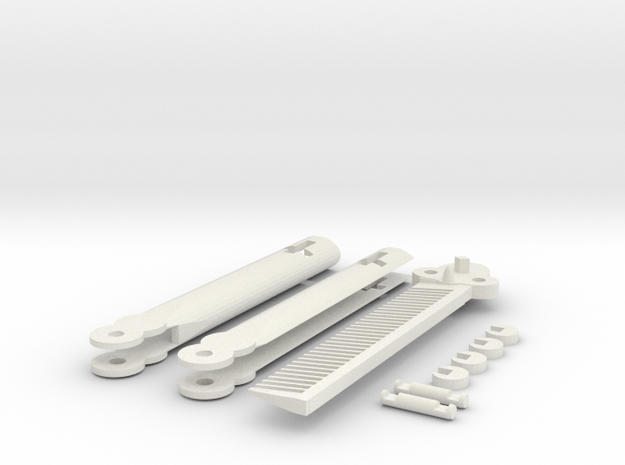 Butterfly Knife Comb in White Natural Versatile Plastic