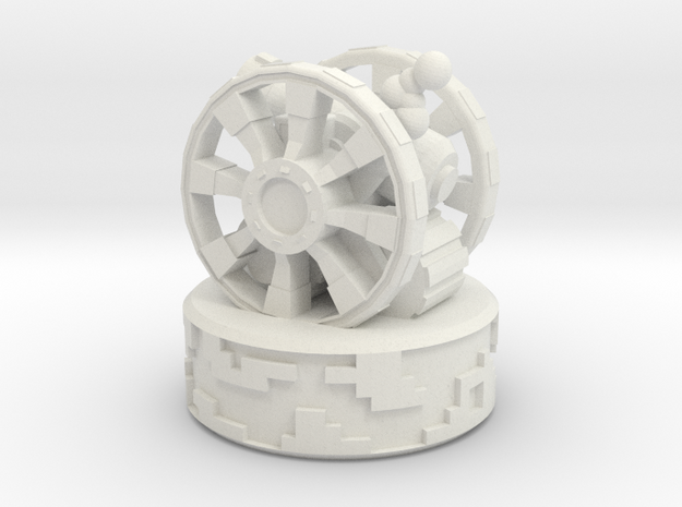 Giant Wheel Clank in White Natural Versatile Plastic