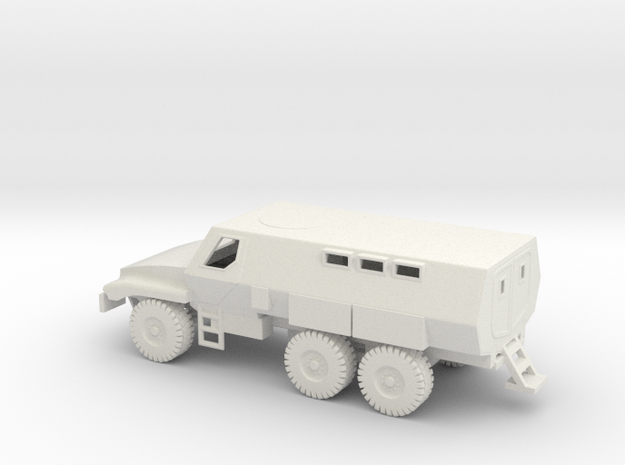 1/87 Scale Caiman 6x6 BAE Systems MRAP in White Natural Versatile Plastic