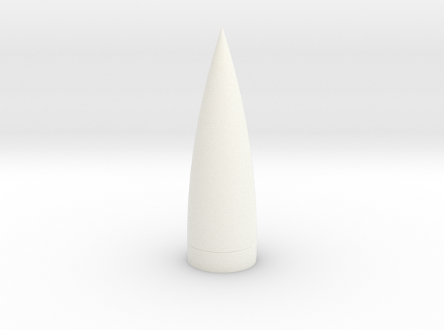 Honest John Nose Cone (M31) for BT60  Pt1 in White Processed Versatile Plastic