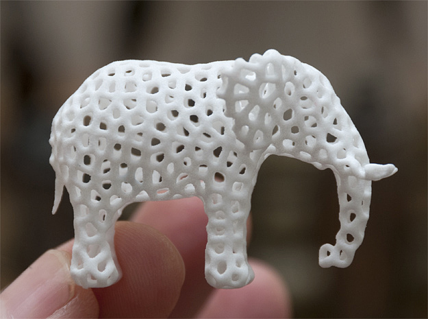 The Osseous Elephant in White Processed Versatile Plastic