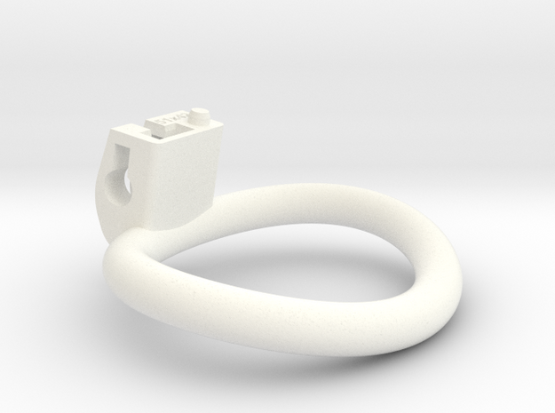 Cherry Keeper Ring - 51x42mm Wide Oval (~46.6mm) in White Processed Versatile Plastic