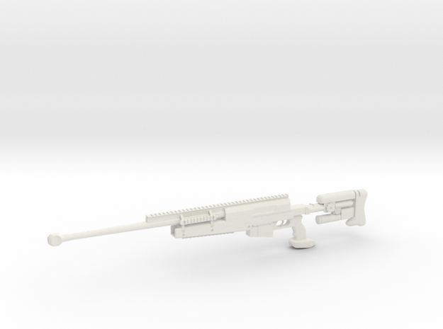 1:12 PGM 338 Sniper Rifle in White Natural Versatile Plastic: 1:12