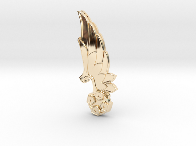 Winged D-pad in 14K Yellow Gold