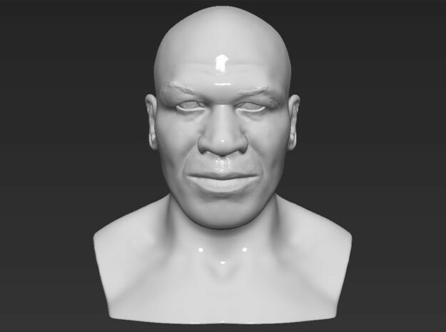 Mike Tyson bust in White Natural Versatile Plastic