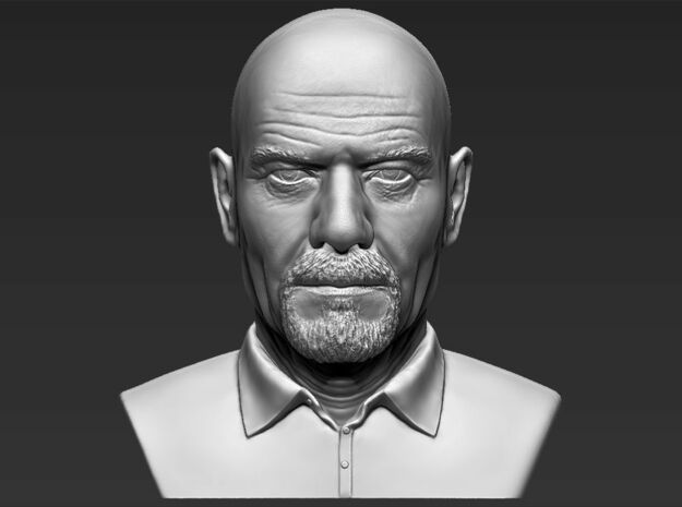 Walter White from Breaking Bad bust in White Natural Versatile Plastic