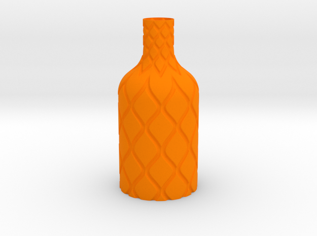 Vase_08 in Orange Processed Versatile Plastic