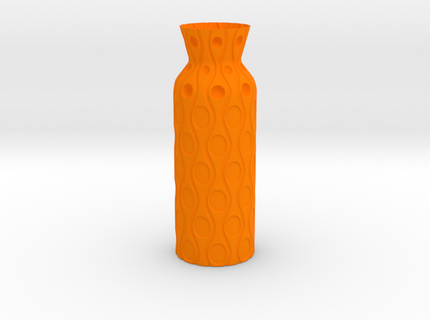 Vase_07 in Orange Processed Versatile Plastic