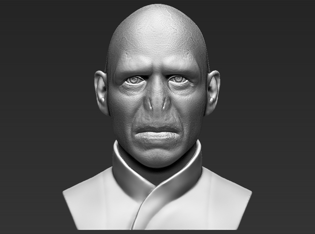 Lord Voldemort from Harry Potter bust in White Natural Versatile Plastic