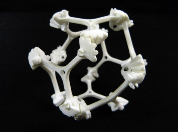 Geared Jitterbug in White Processed Versatile Plastic