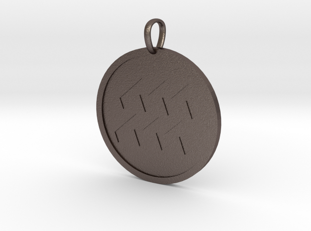 Aquaris Medallion in Polished Bronzed-Silver Steel