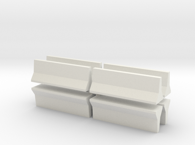 Barrier-JerseyWall-8 in White Natural Versatile Plastic