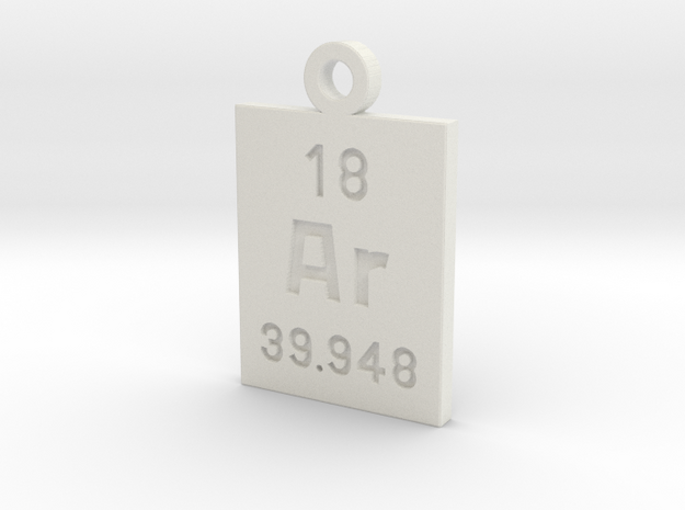 Ar Periodic Pendant in White Natural Versatile Plastic