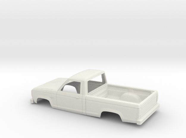 1/24 1983-88 Ford Ranger Reg Cab Shell in White Natural Versatile Plastic