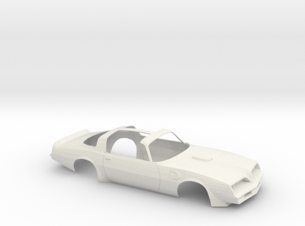 1/12 1977 Pontiac Firebird Trans Am T-Top Shell in White Natural Versatile Plastic