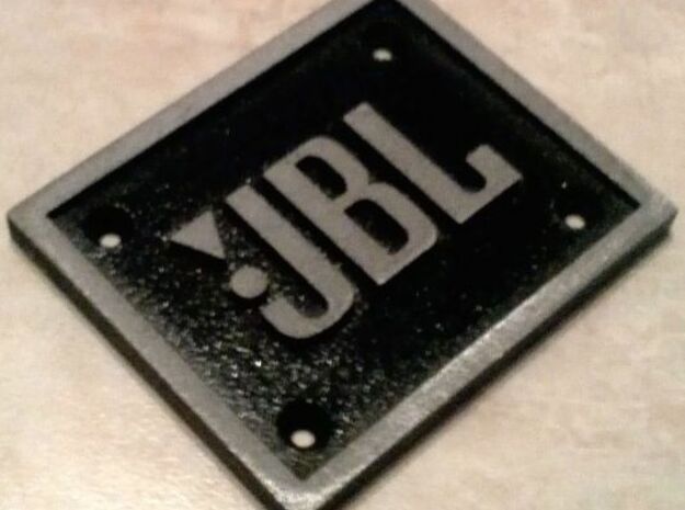 JBL Emblem/Logo for Fender Amplifiers in Black Natural Versatile Plastic