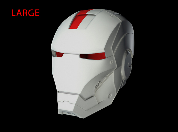 Iron Man Helmet - Head Right Side (Large) 1 of 4 in White Natural Versatile Plastic