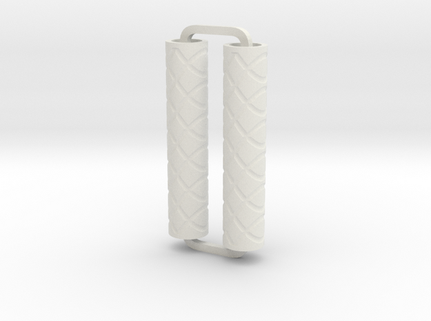 Slimline Pro loops engraved ARTG in White Natural Versatile Plastic