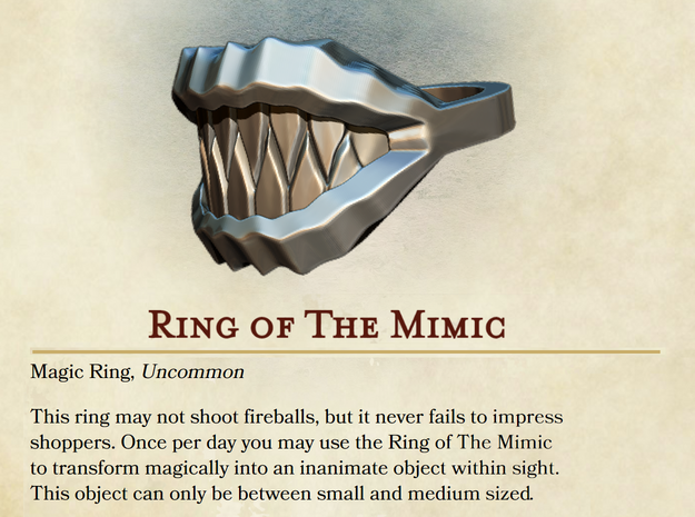Ring of the Mimic in 14k Gold Plated Brass: 6 / 51.5