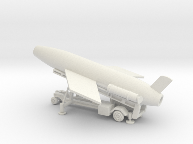 1/128 Scale MK4 Regulus Missile Launcher with Miss in White Natural Versatile Plastic