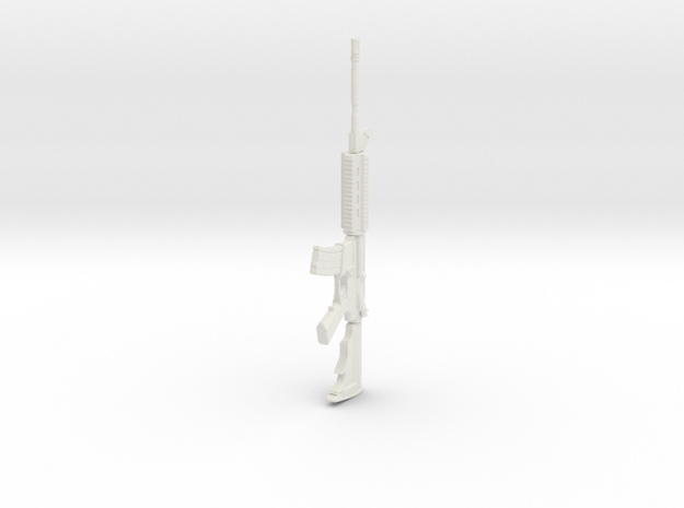 1:6 Miniature M4 Carbine in White Natural Versatile Plastic