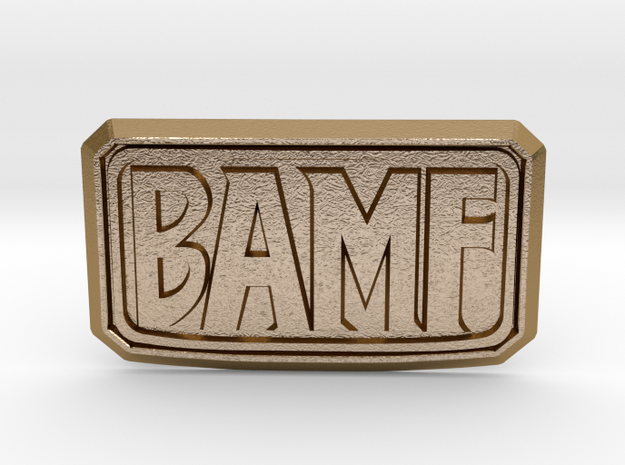 BAMF Buckle in Polished Gold Steel