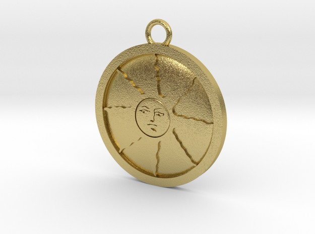 Sunlight Medal in Natural Brass